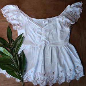 Boho Embroidered Top